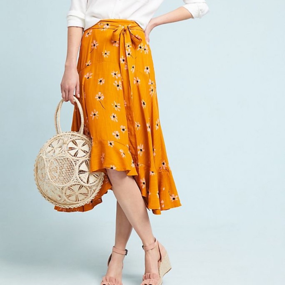 Anthropologie Midi Skirt